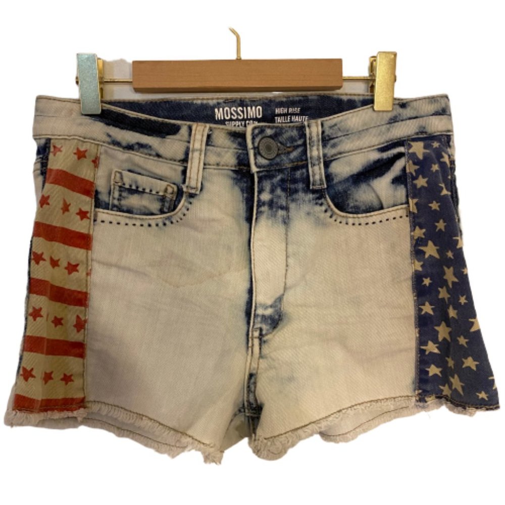 Mossimo Juniors Size 7 American Flag Hi Rise Acid